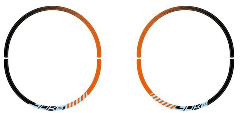 Wheel rim sticker kit